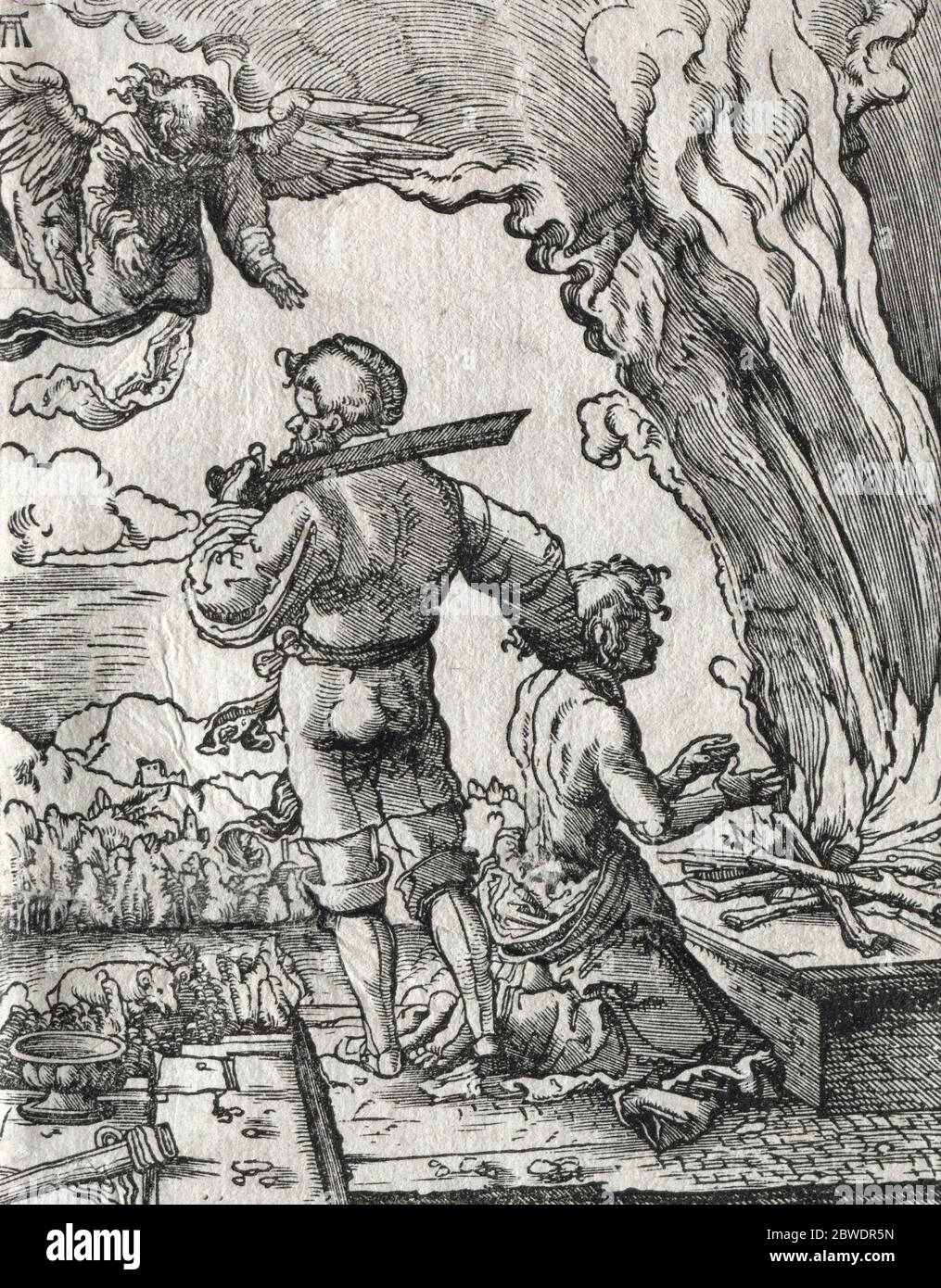Abraham's Sacrifice by Albrecht Altdorfer, circa 1520 Stock Photo