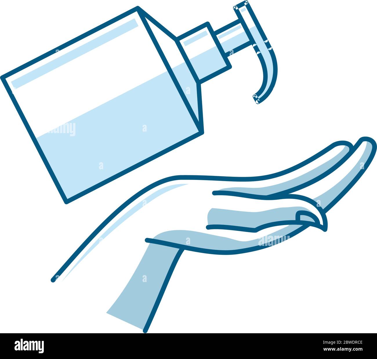 Washing hand Illustration sanitizer liquid soap vector icon Stock ...
