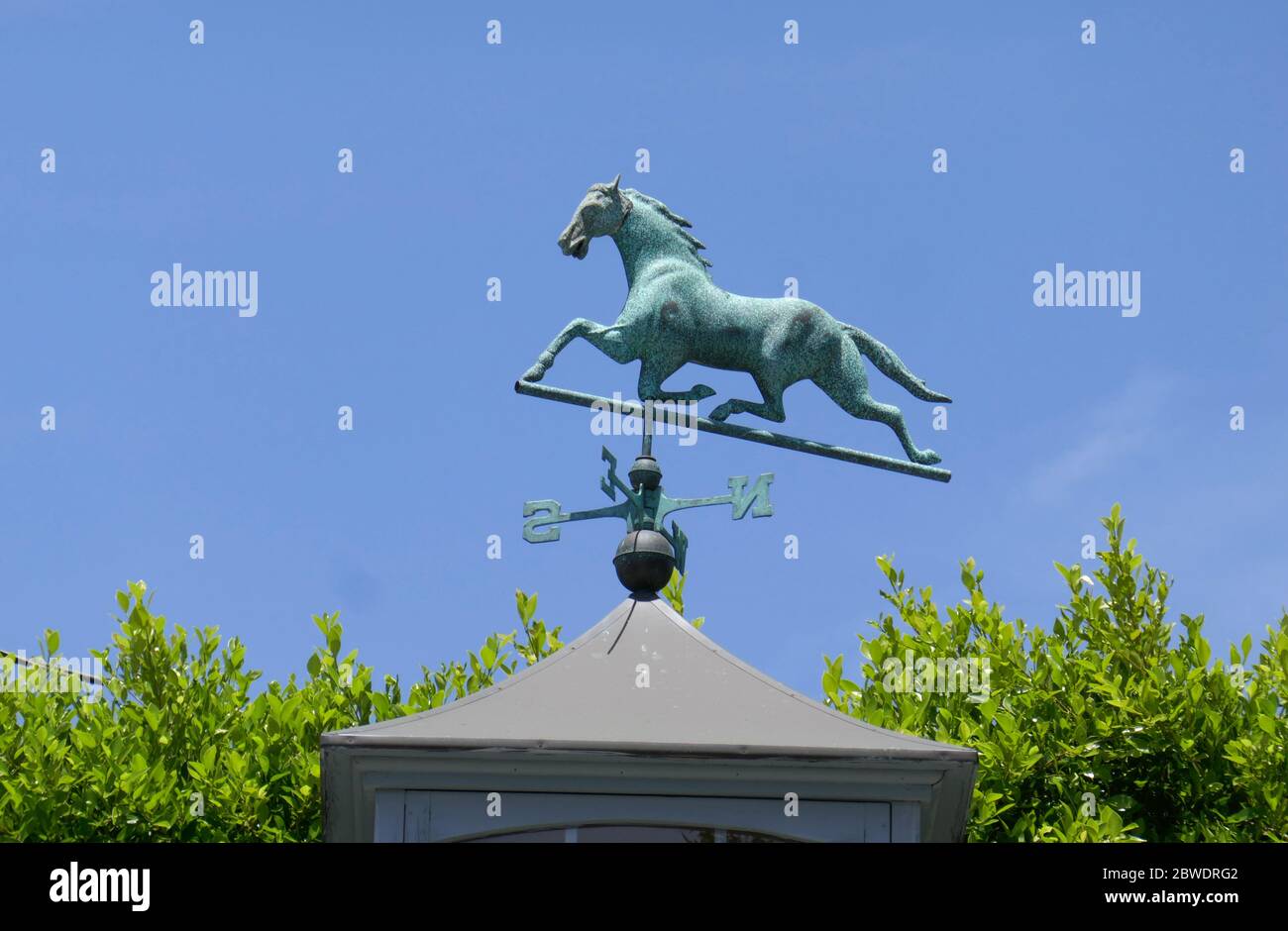 Los Angeles, California, USA 31st May 2020 A general view of atmosphere of a horse weathervane on May 31, 2020 in Los Angeles, California, USA. Photo by Barry King/Alamy Stock Photo Stock Photo