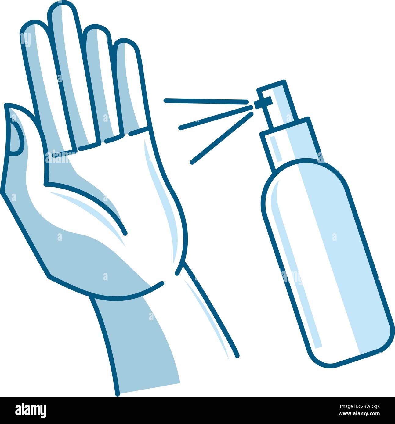 Washing hand Illustration sanitizer liquid soap vector icon Stock ...