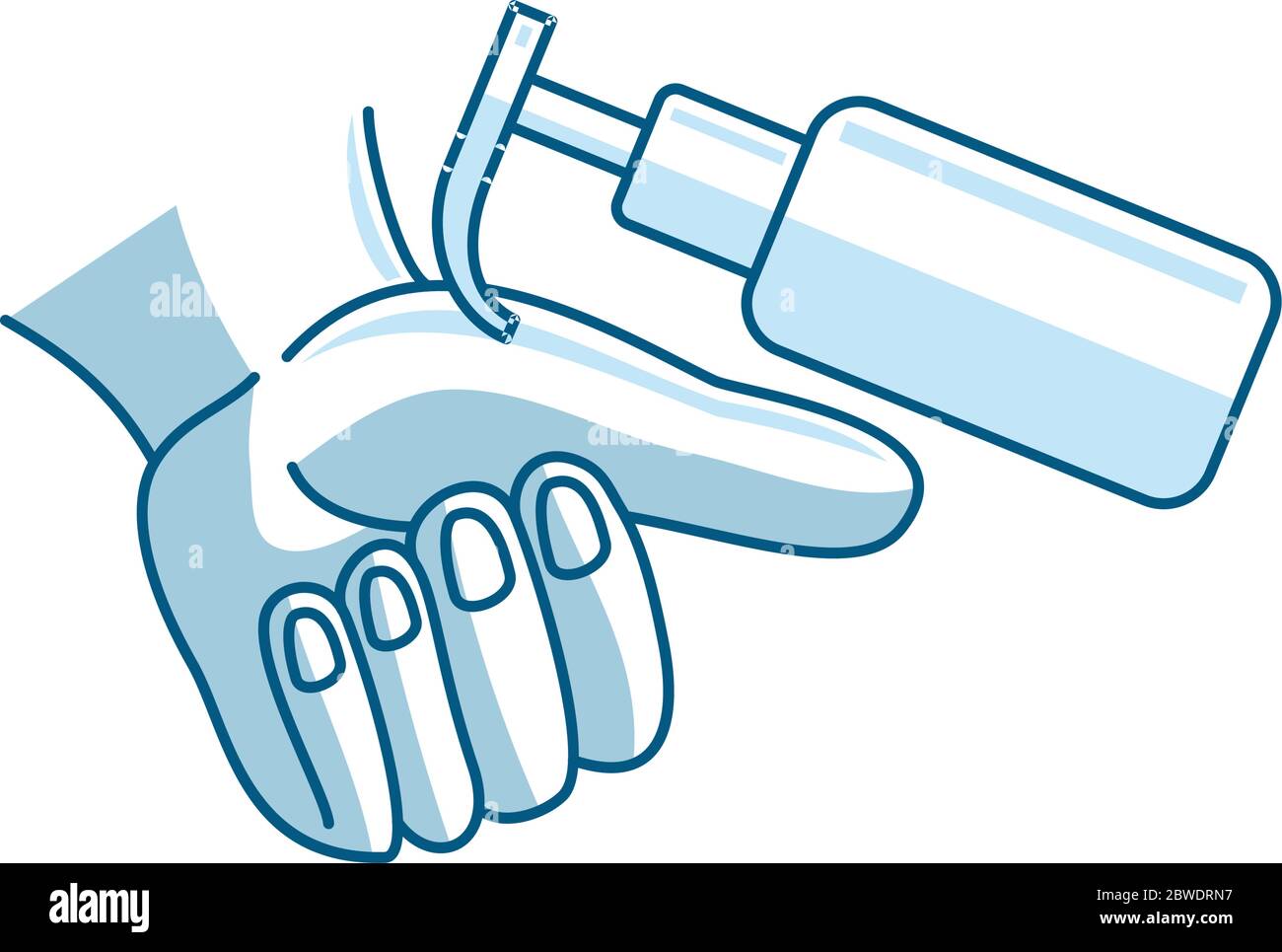 Washing hand Illustration sanitizer liquid soap vector icon Stock ...