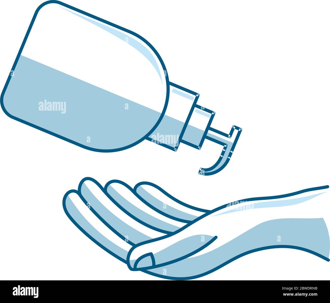 Washing hand Illustration sanitizer liquid soap vector icon Stock ...