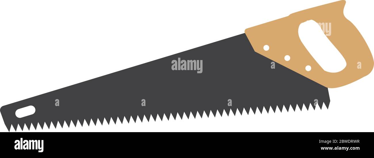 Wood saw graphic design template vector isolated Stock Vector Image