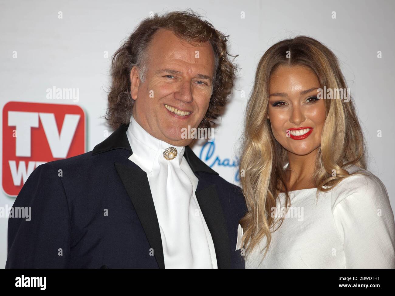 Andre Rieu and Erin McNaught on the red carpet at at the 2011 Logie Awards ceremony at Crown Casino, Melbourne on Sunday May 1st, 2011. Stock Photo