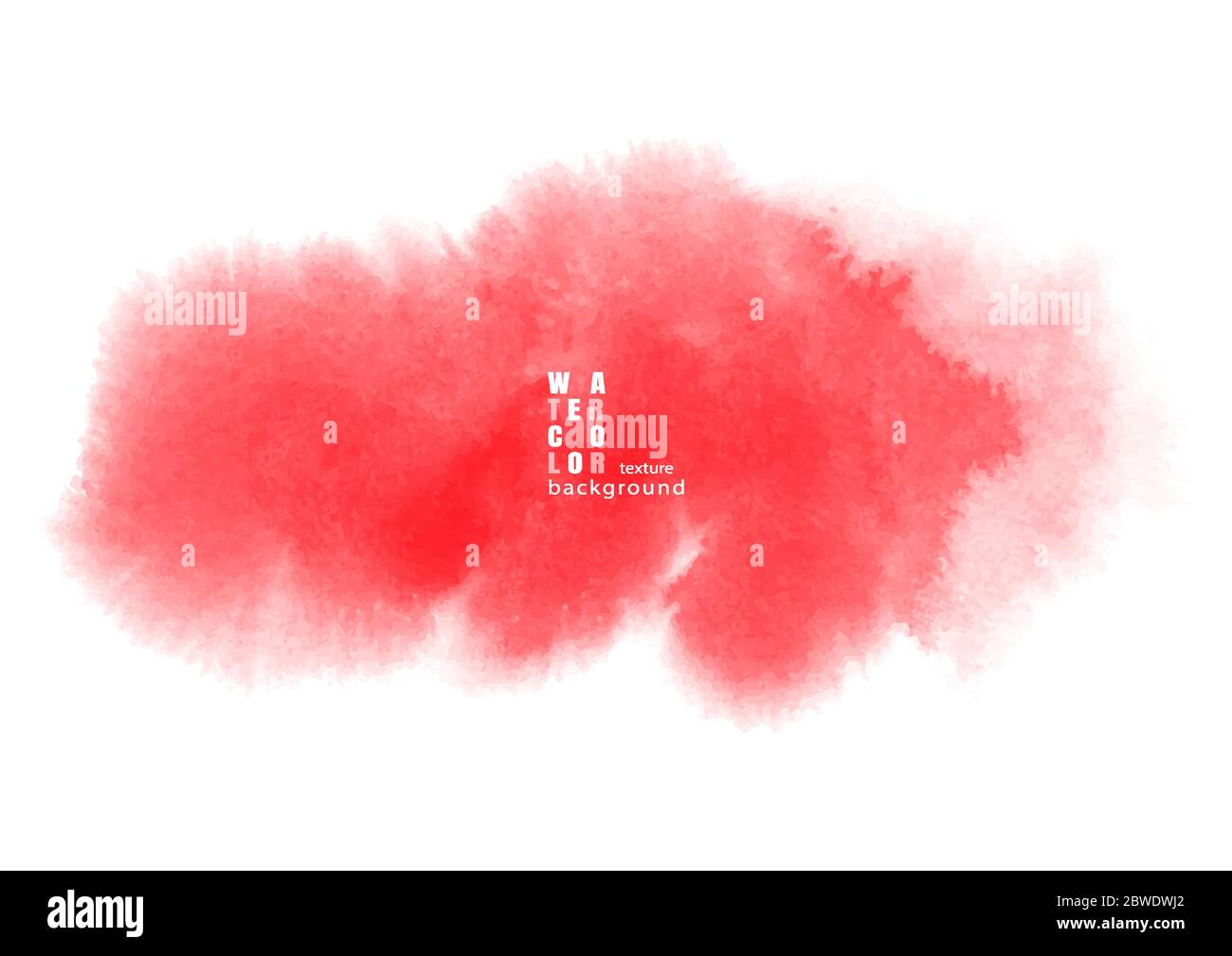 Hand-painted background light red watercolor texture, isolated on white background, Abstract artistic element used as being an element in the decorati Stock Vector
