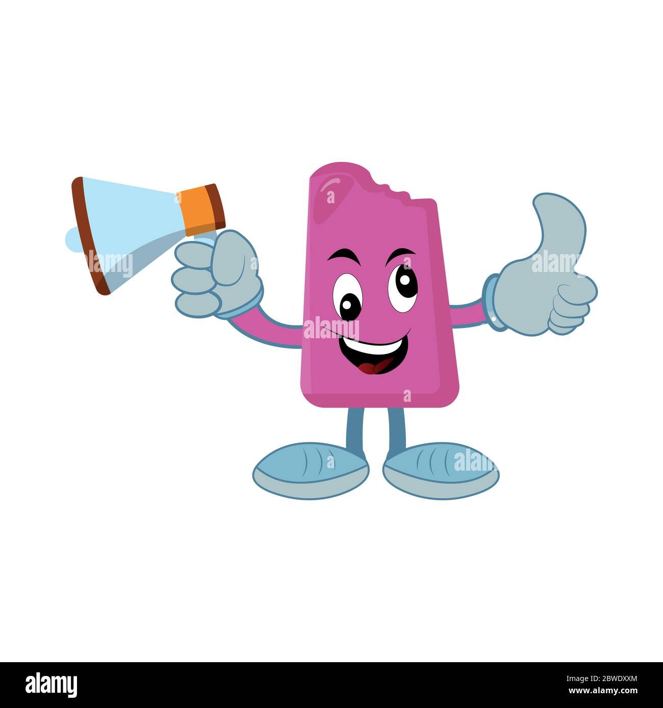 Ice cream mascot character. Design vector illustration Stock Vector ...