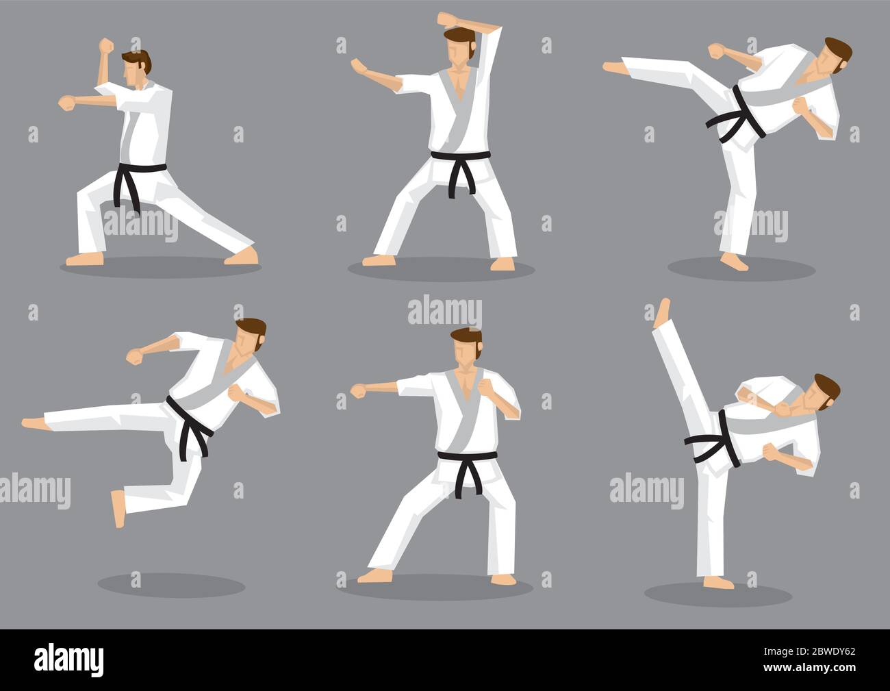 Karate postures Stock Vector Images Alamy