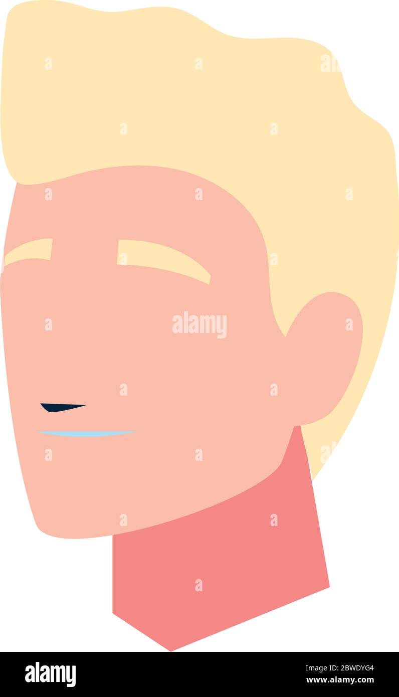 healthy man face at home illustration design Stock Vector