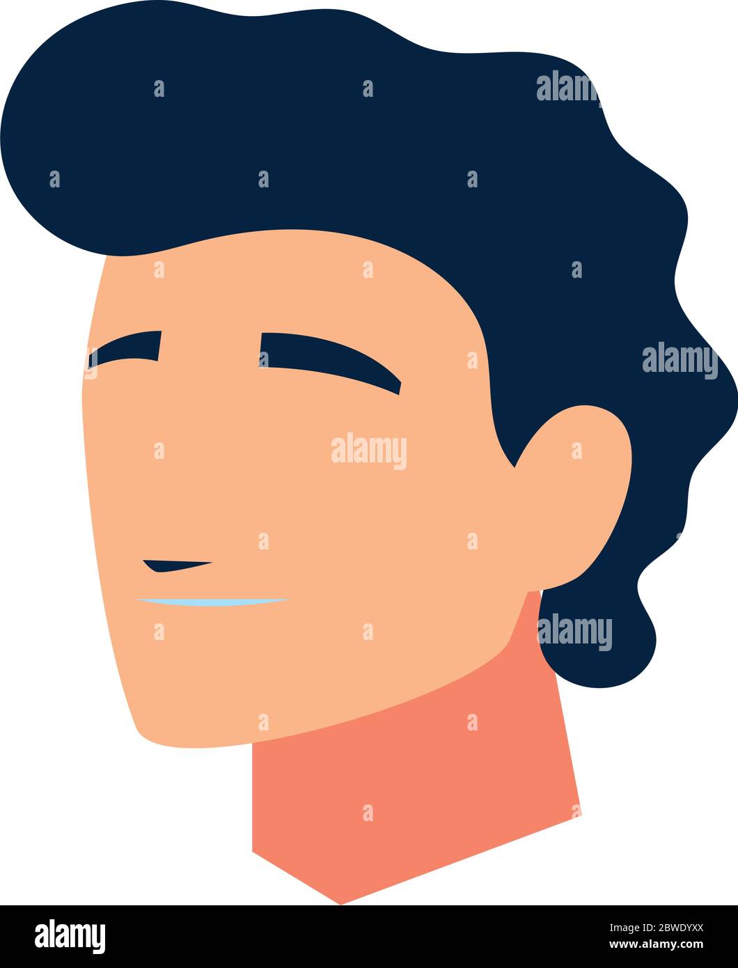healthy man face at home illustration design Stock Vector