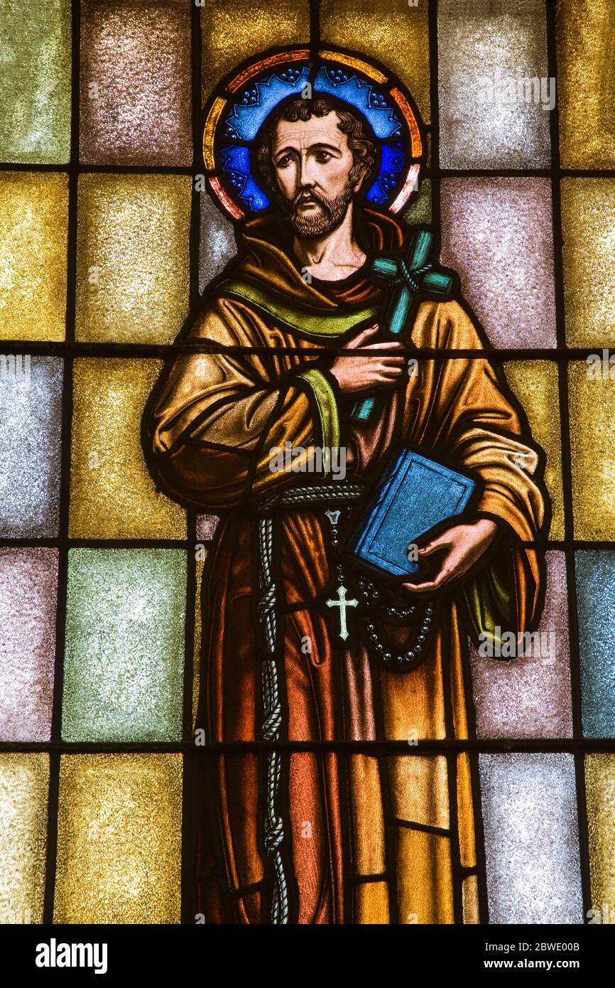 Stained Glass window,Saint Agustine Cathedral, Tucson, Arizona, USA