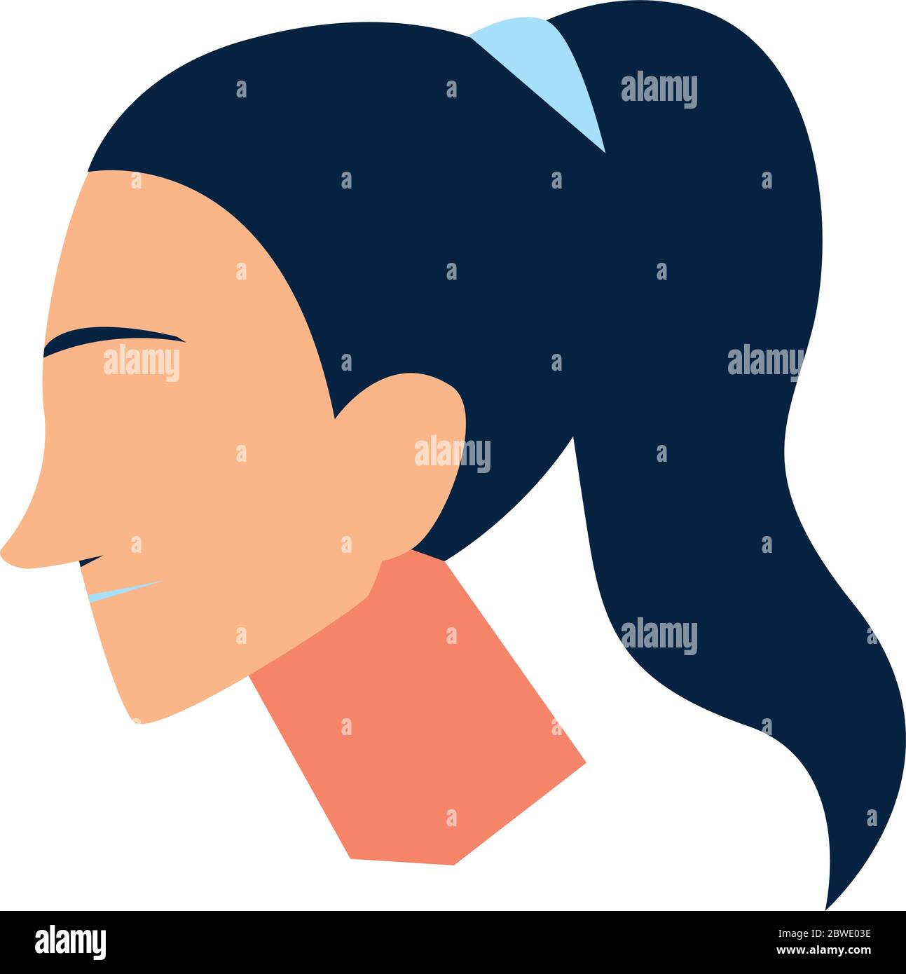 healthy woman face at home vector illustration design Stock Vector