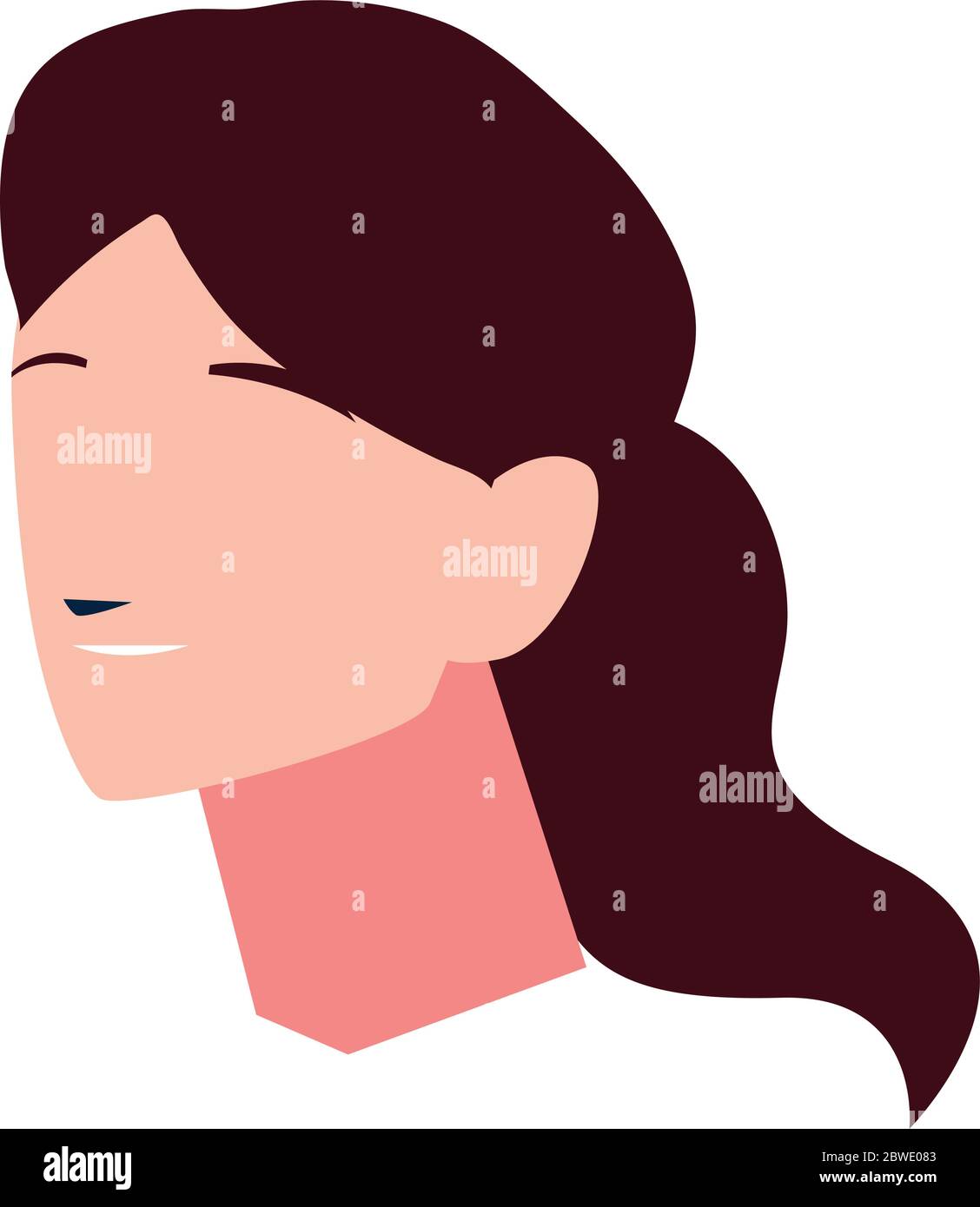 healthy woman face at home vector illustration design Stock Vector