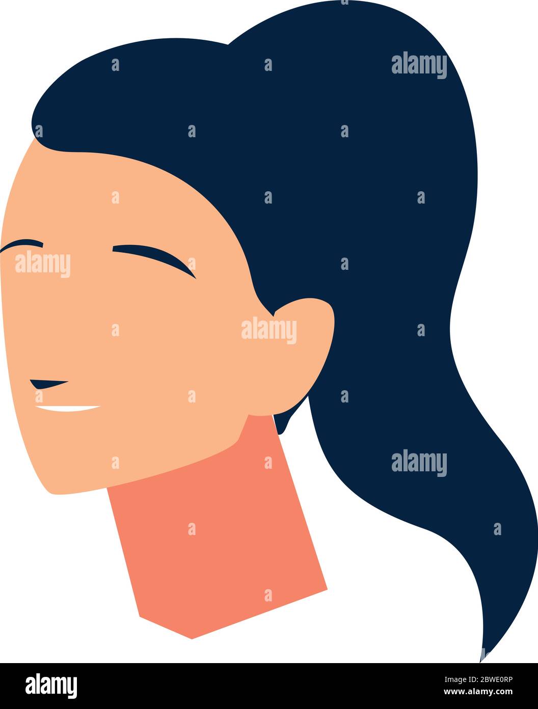 healthy woman face at home vector illustration design Stock Vector