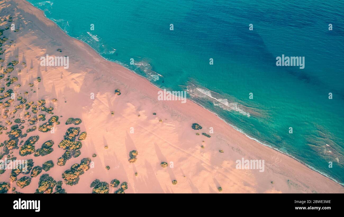 Aerial shot of a beautiful beach in Corfu Greece Stock Photo - Alamy