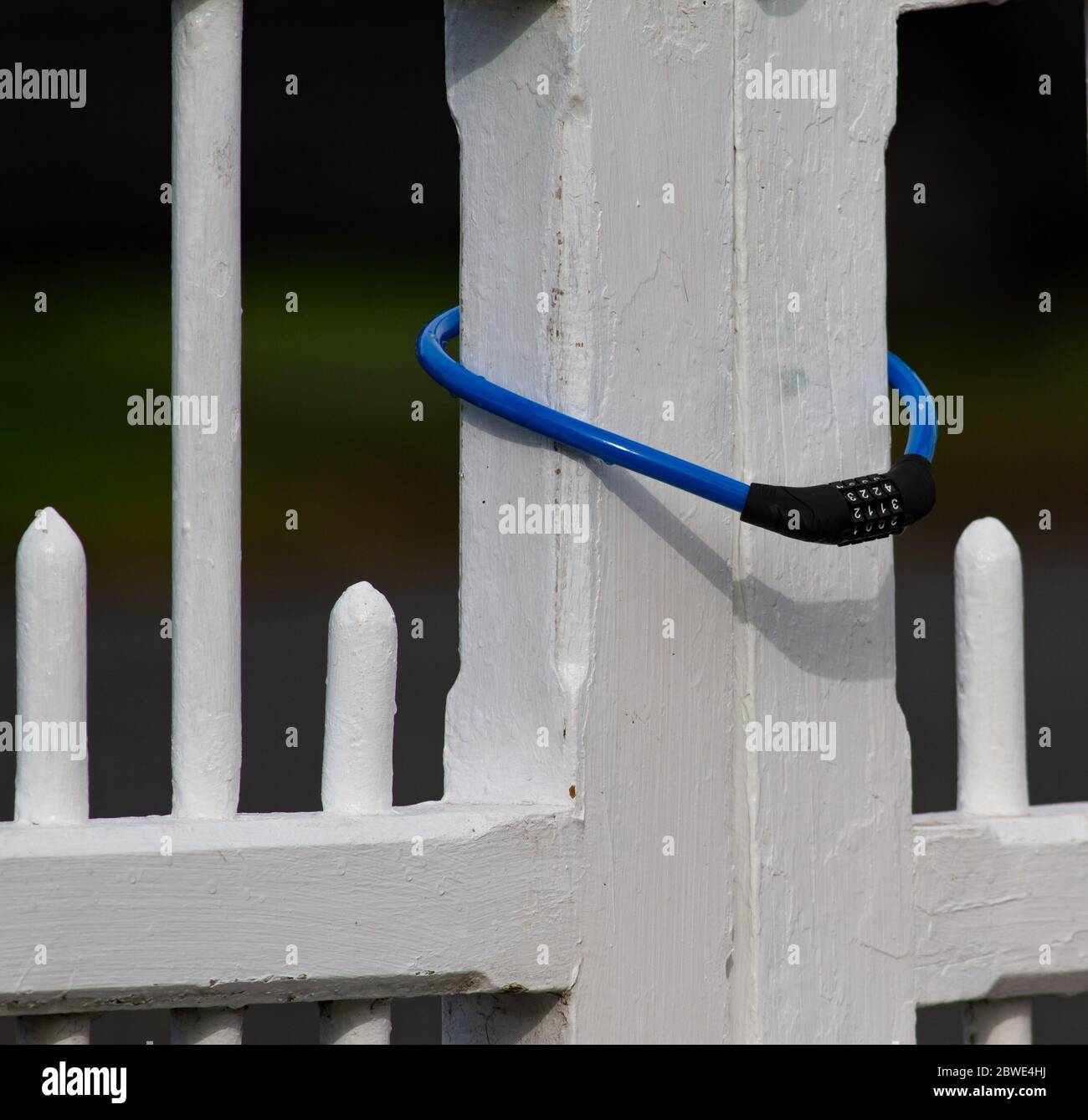 Bicycle lock for a heritage gate Stock Photo