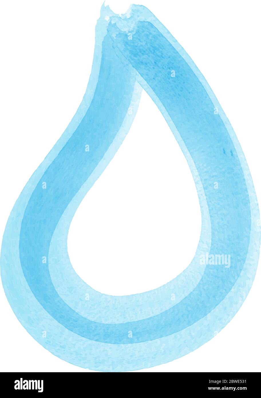 Vector watercolor drop of water. Stock vector illustration isolated on ...