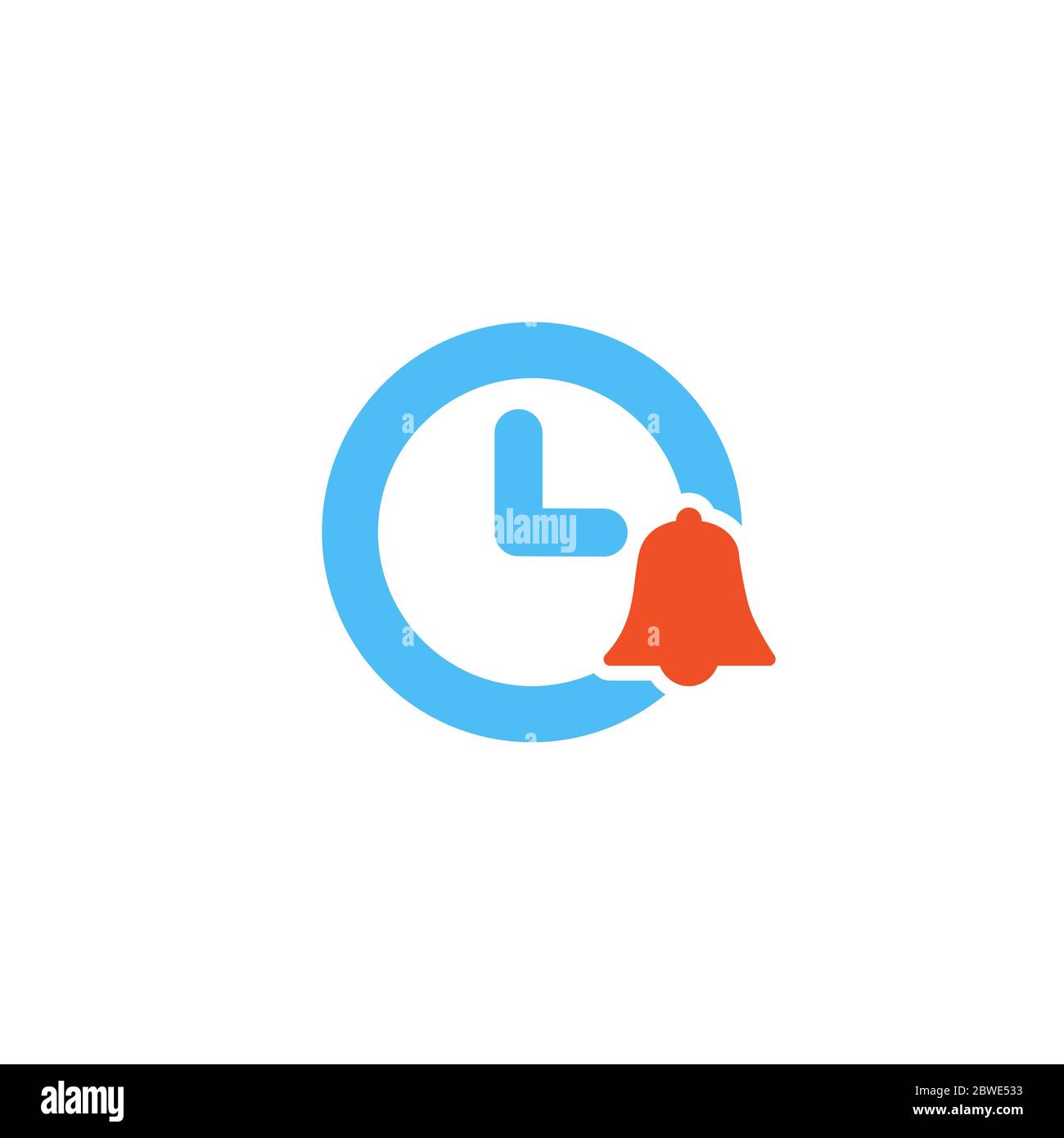 Clock Bell notification Icon . Notification symbol for your web site ...