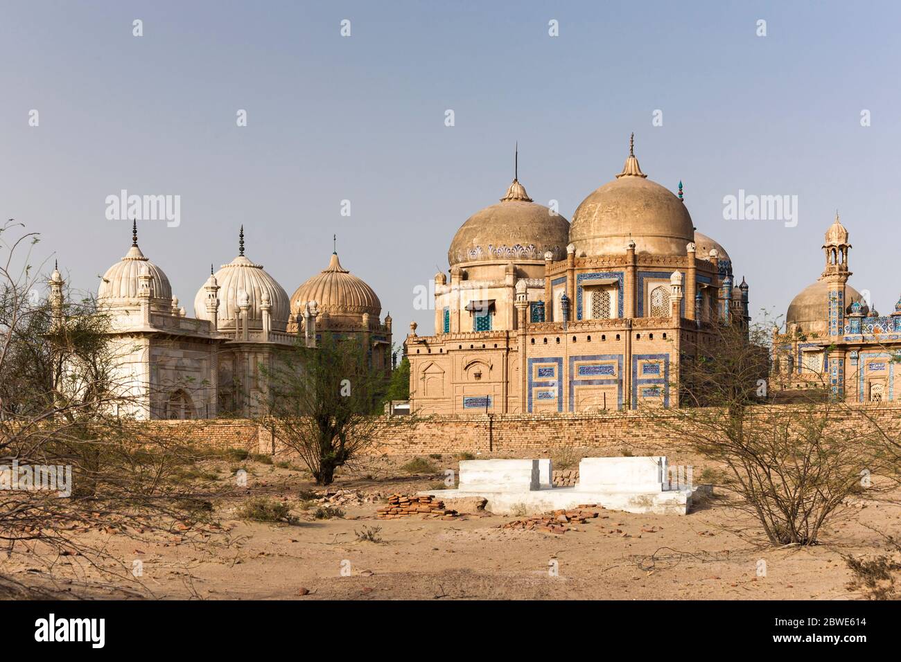 Royal Graveyard of Derawar Fort, Derawar, Bahawalpur district, Punjab Province, Pakistan, South Asia, Asia Stock Photo