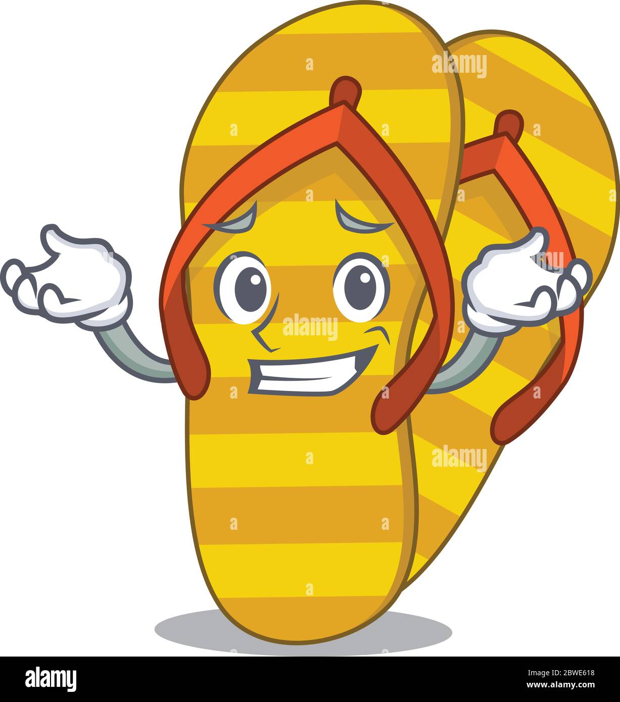 A cute picture of grinning flip flops caricature character Stock Vector ...
