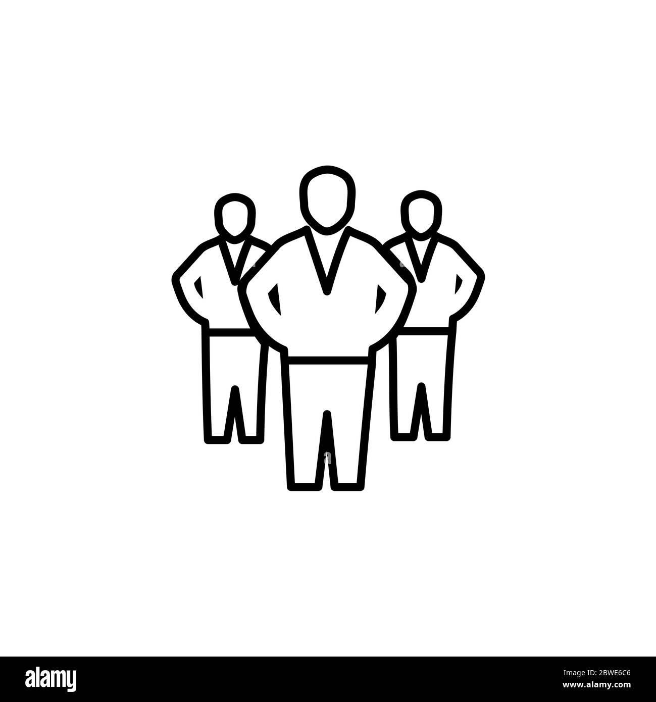 Businessman Line Icon In Flat Style Vector For Apps, UI, Websites ...
