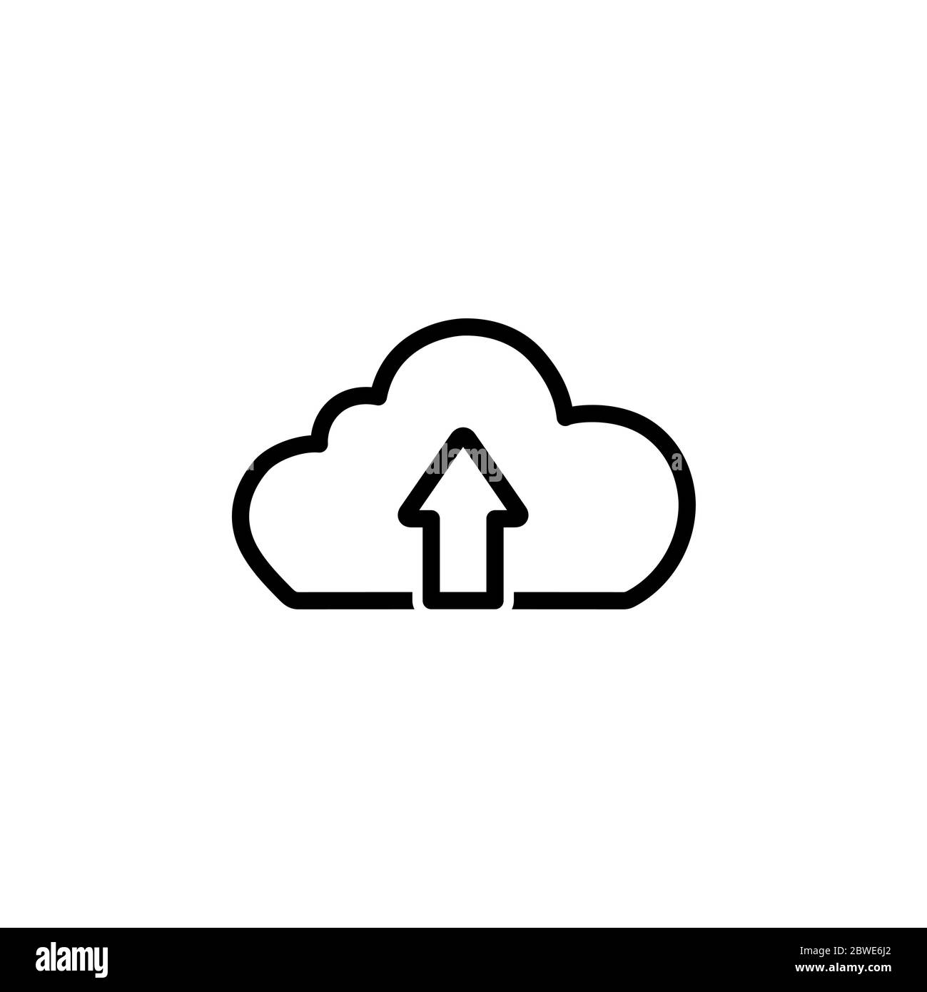 Cloud Upload Line Icon In Flat Style Vector Icon For Apps, UI, Websites ...