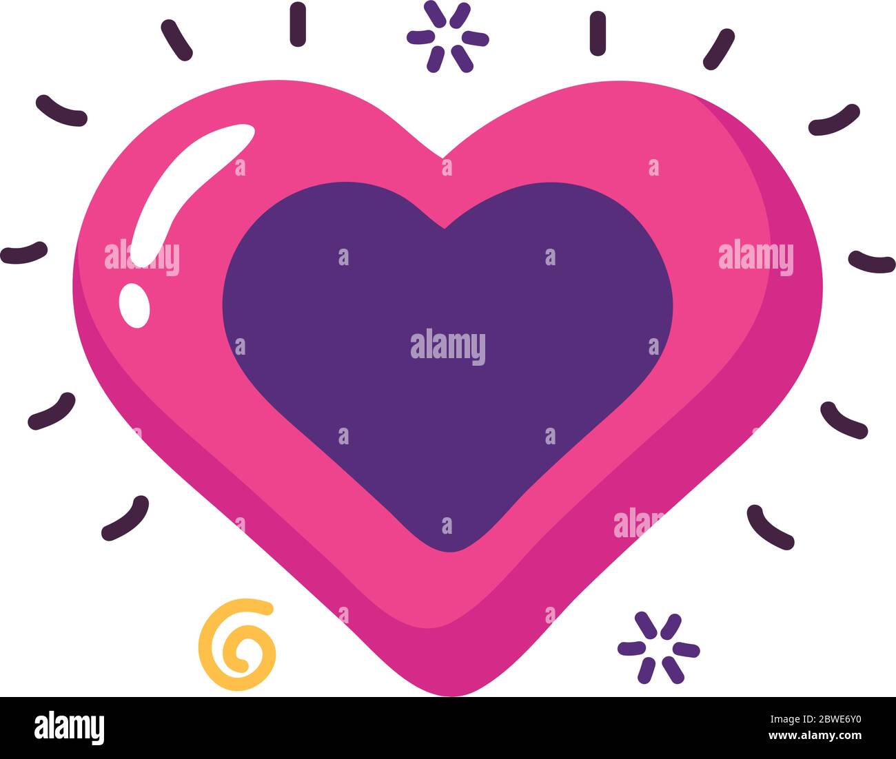 Heart flat style icon vector design Stock Vector Image & Art - Alamy