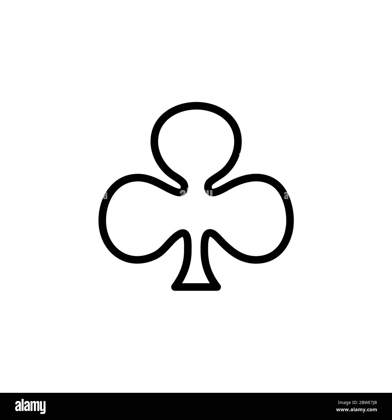 Playing Card Club Line Icon In Flat Style Vector For Apps, UI, Websites ...