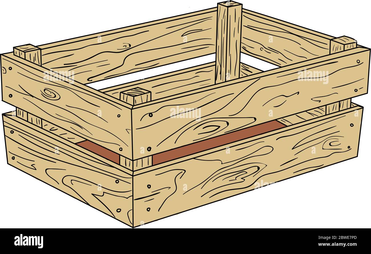 wooden box vector illustration Stock Vector Image & Art Alamy
