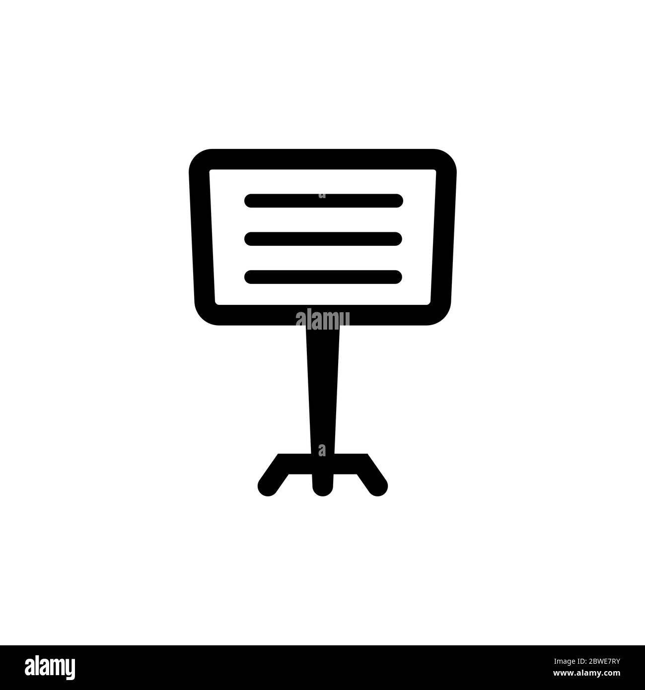 Projector Screen Icon In Flat Style Vector For Apps, UI, Websites ...