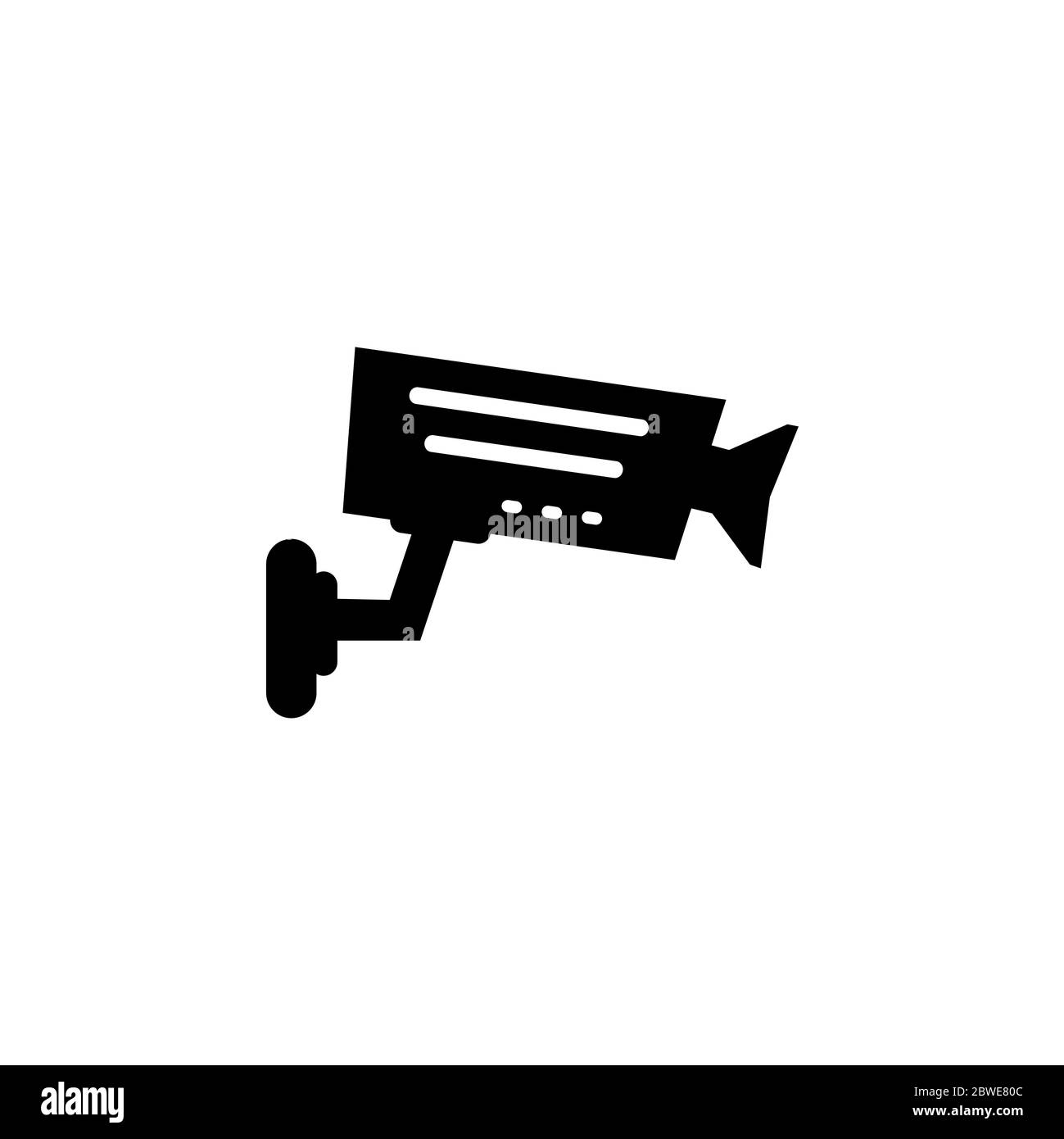 Security Camera Icon In Flat Style Vector For Apps, UI, Websites. Black ...