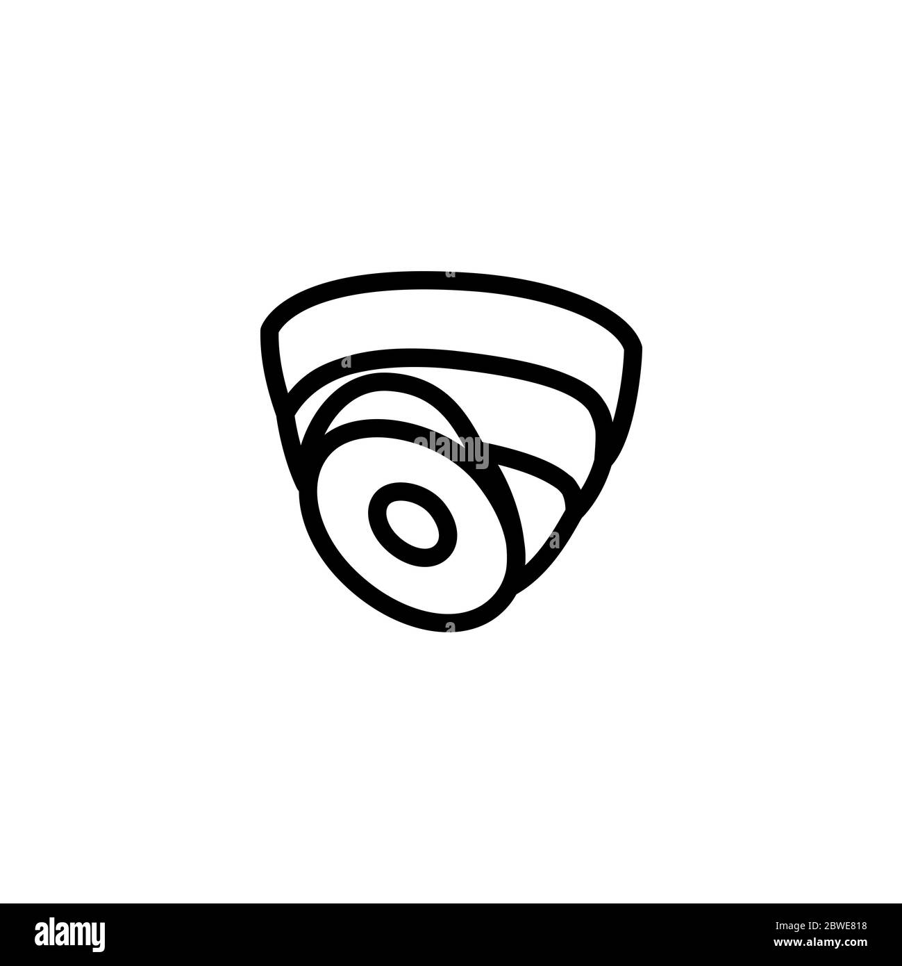 Security Camera Dome Line Icon In Flat Style Vector For Apps, UI ...