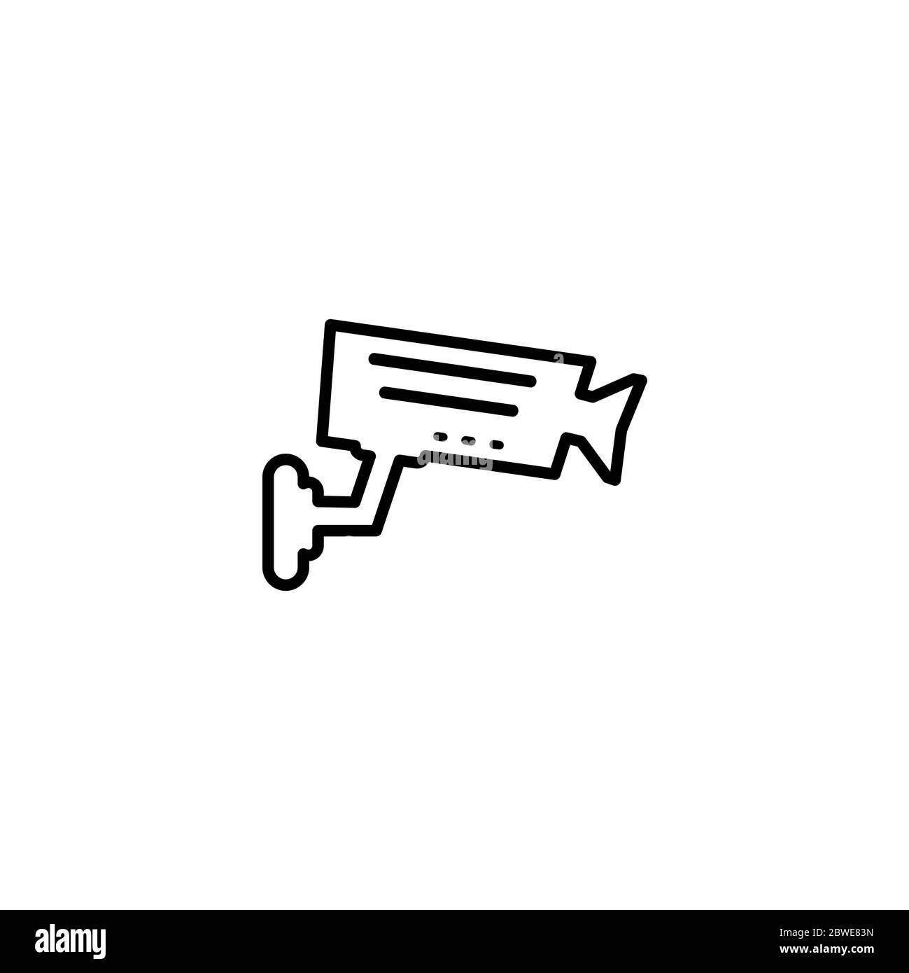 Security Camera Line Icon In Flat Style Vector For Apps, UI, Websites ...