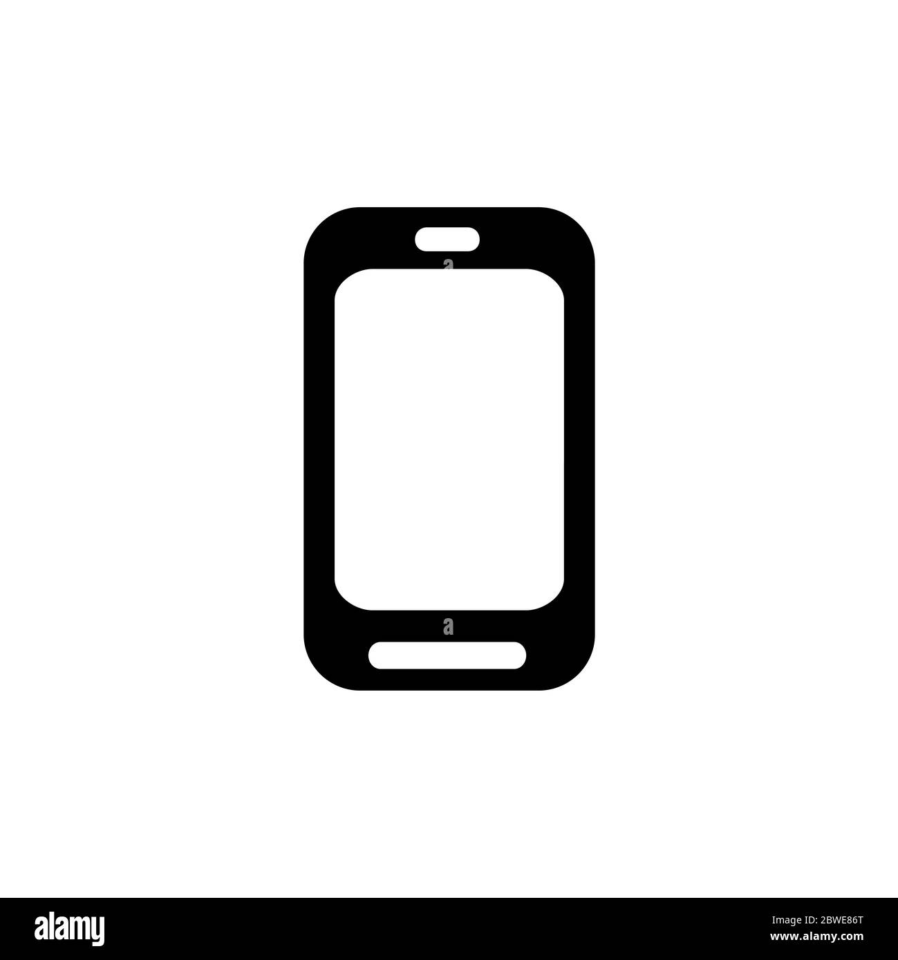 Smartphone Icon In Flat Style Vector For App, UI, Websites. Black Icon ...