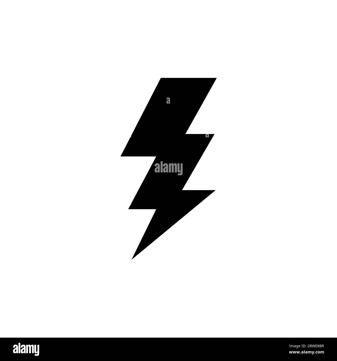 Thunderbolt Icon In Flat Style Vector For Apps, UI, Websites. Black ...