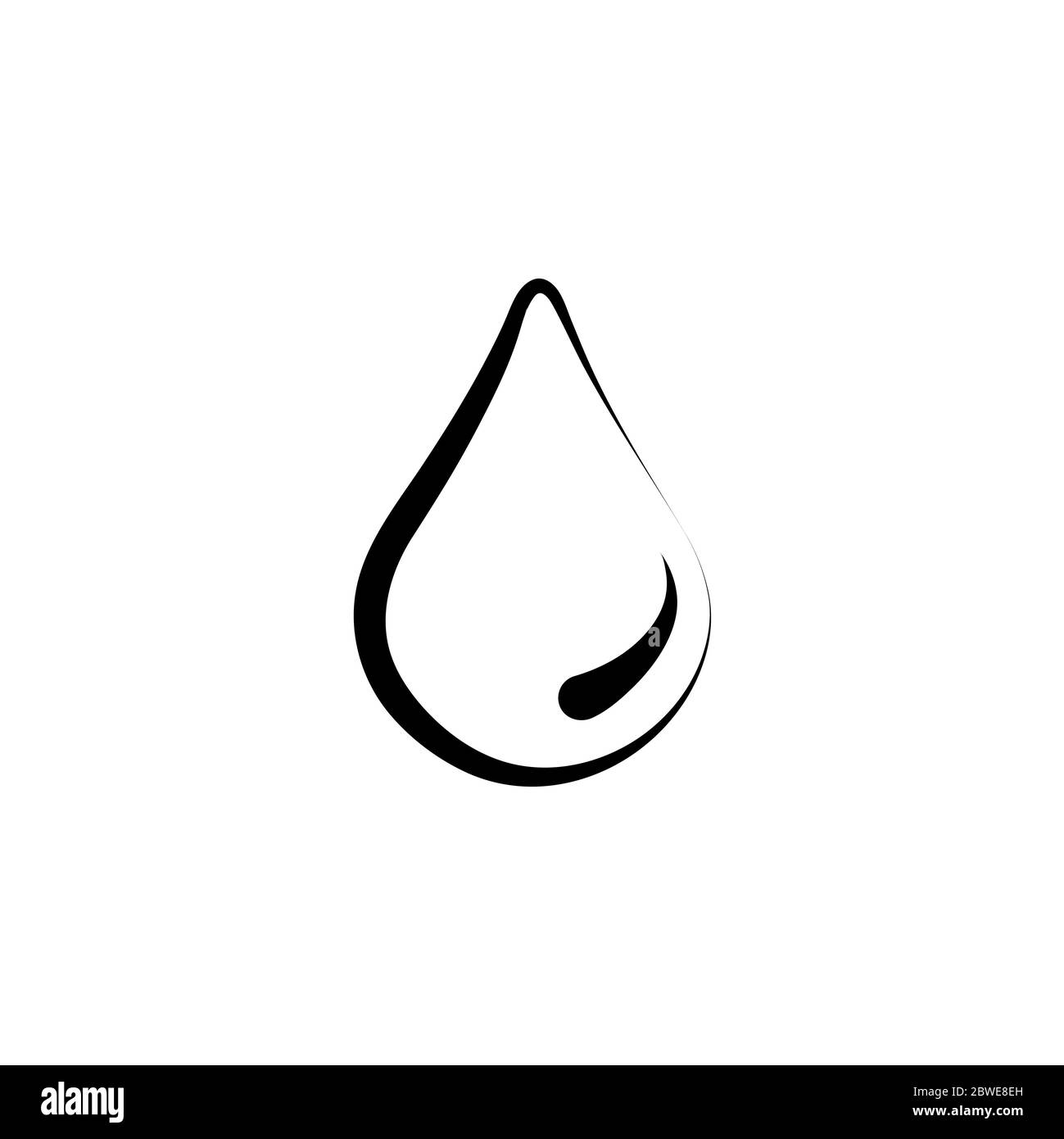 Water Drop Line Icon In Flat Style Vector For Apps, UI, sites. Black