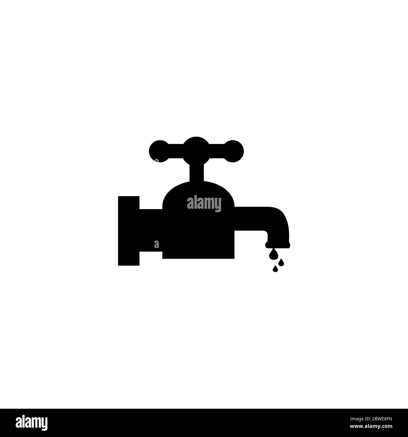 Water Tap Icon In Flat Style Vector For Apps, UI, Websites. Black Icon ...