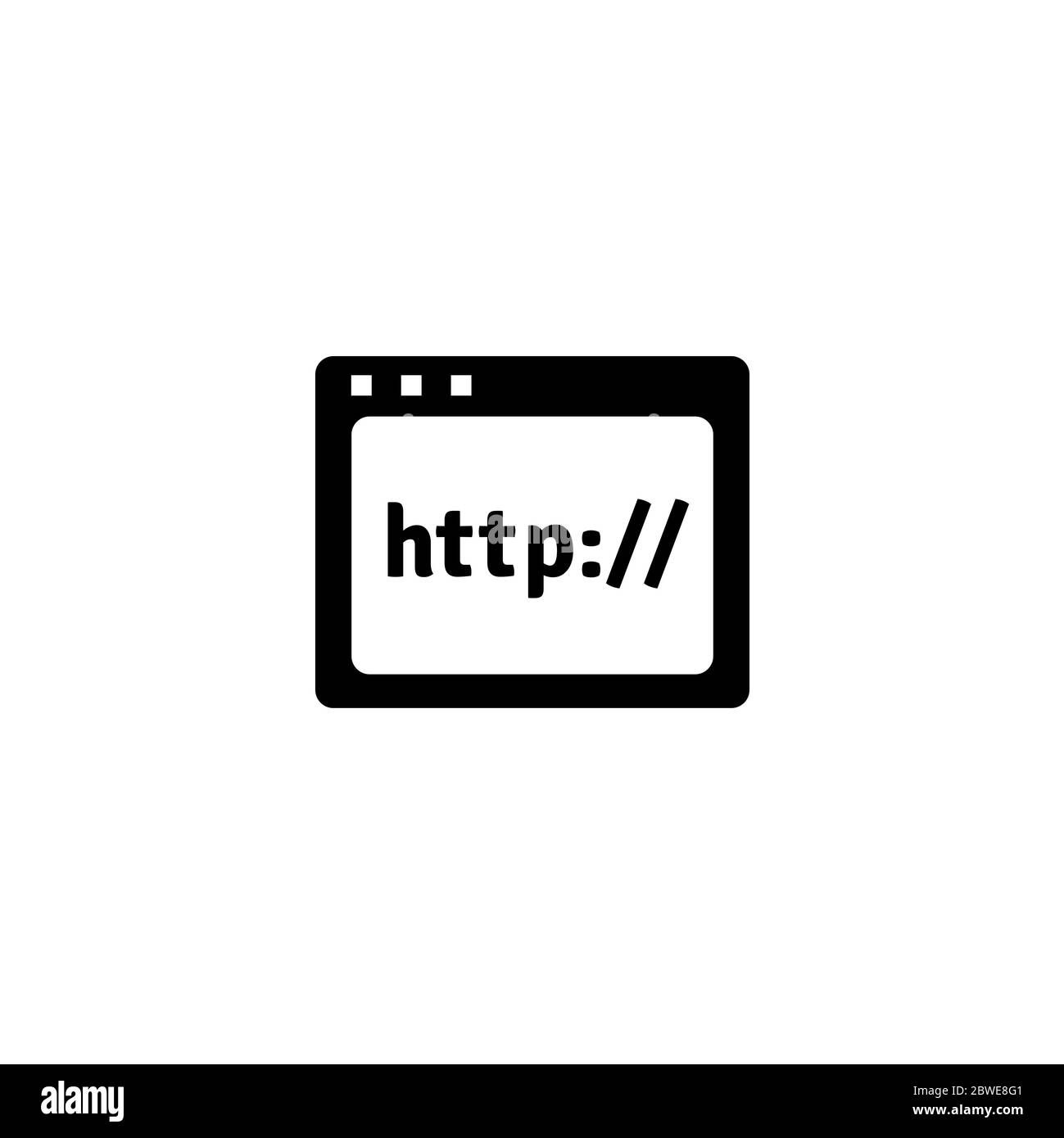 Web Page Icon In Flat Style Vector For Apps, UI, Websites. Black Icon ...