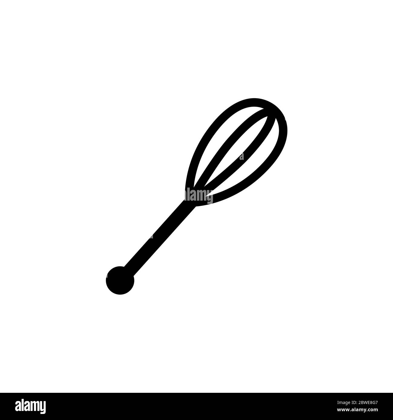 Whisk Icon In Flat Style Vector For Apps, UI, Websites. Black Icon ...