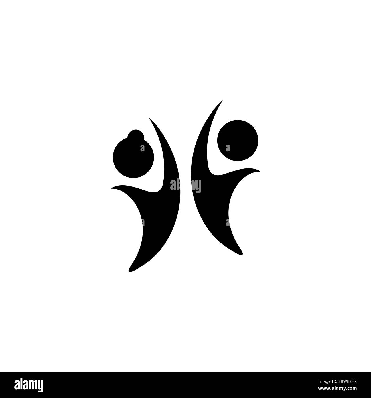 Youth Icon In Flat Style Vector For Apps, UI, Websites. Black Icon