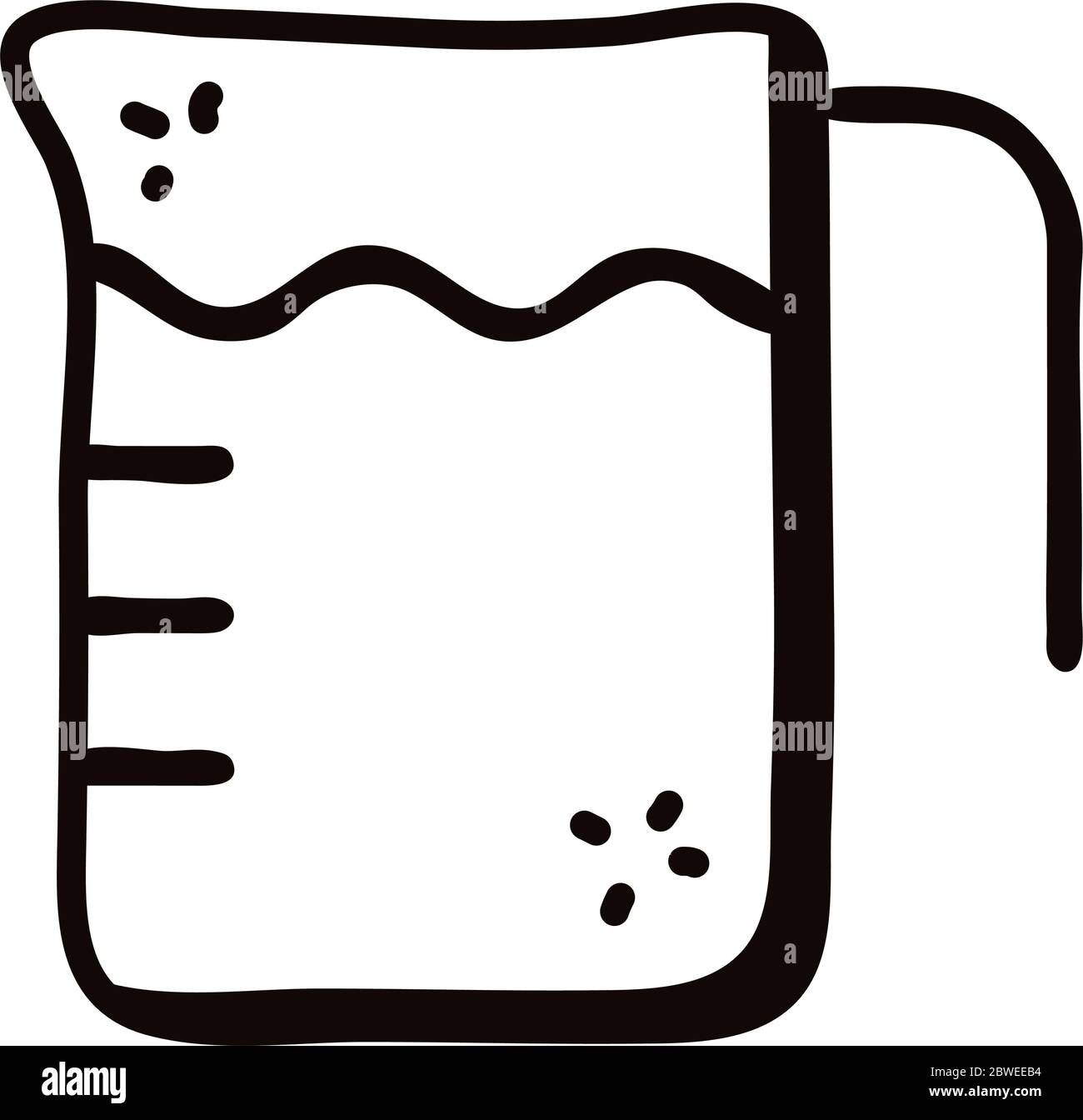 measuring cup line style icon vector design Stock Vector