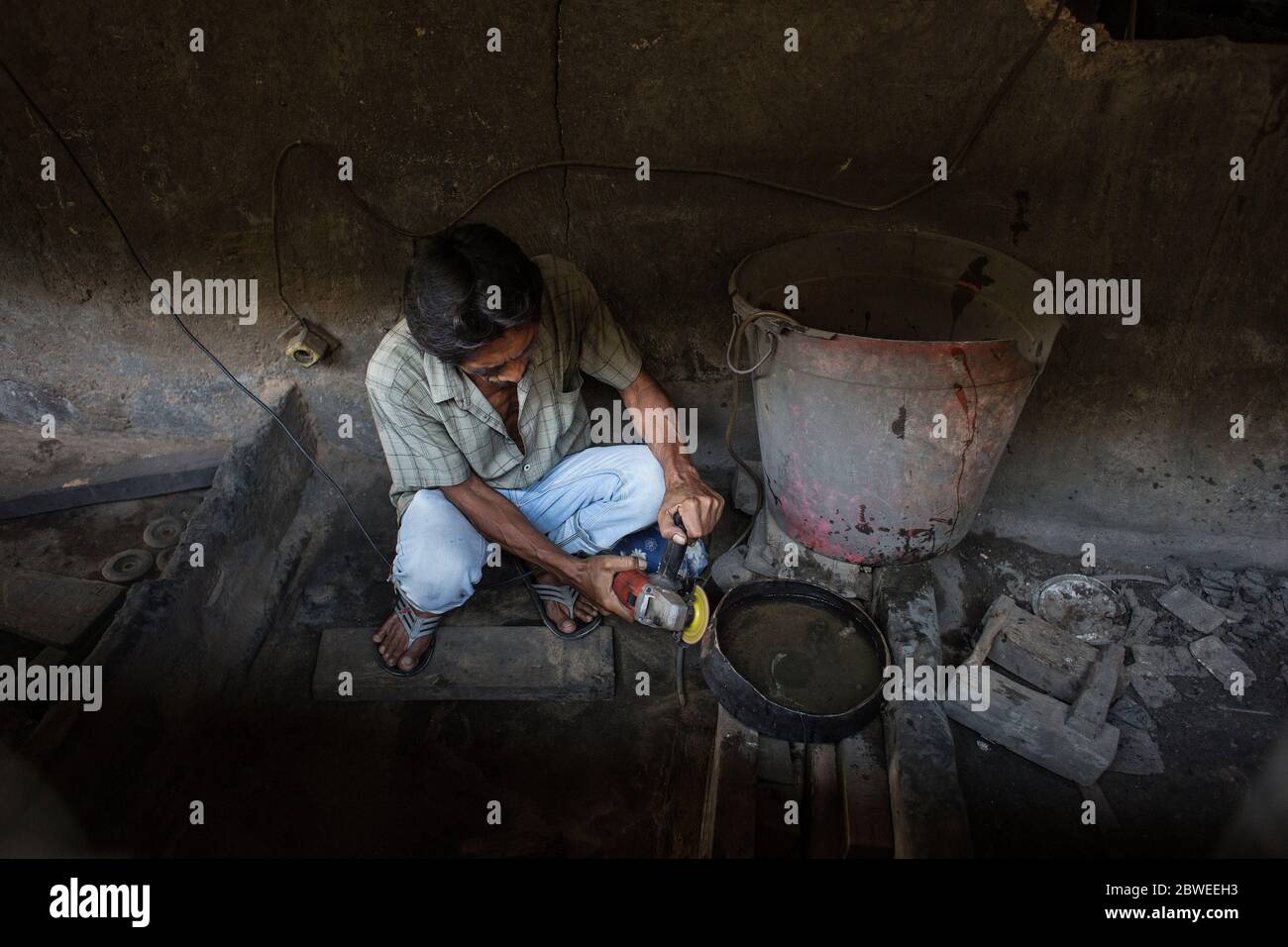 Gong factory, Bogor, Java, Indonesia Stock Photo - Alamy