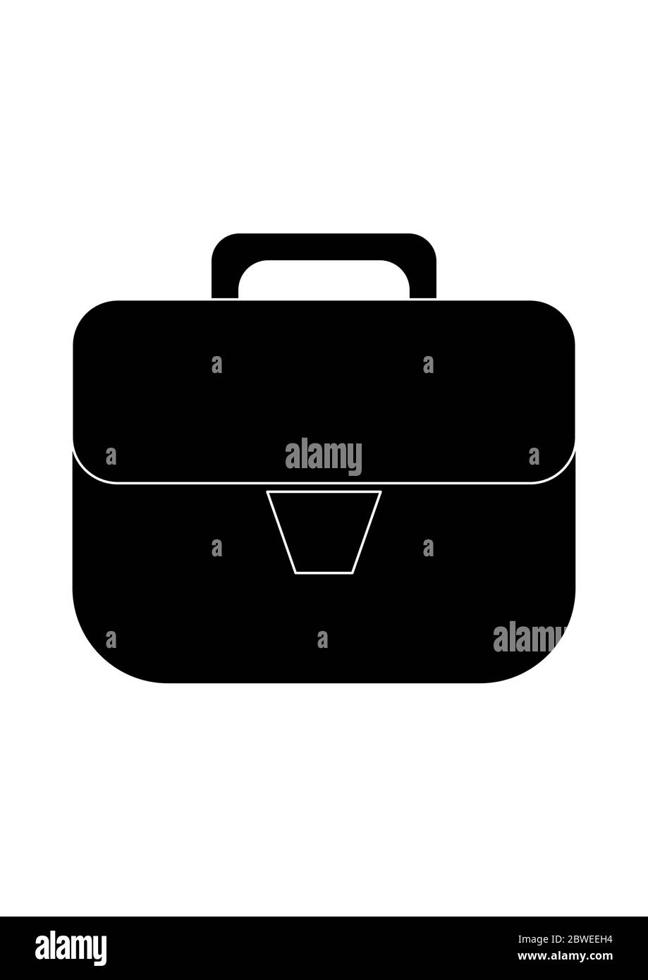 Black briefcase of an office worker on a white background Stock Vector ...