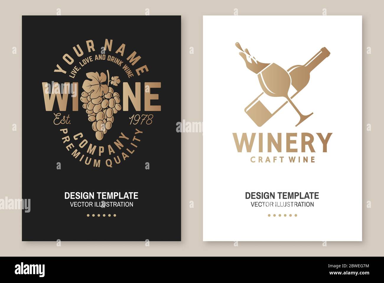 Wine company poster, flyer, template, card. Vector illustration With Regard To Wine Flyer Template