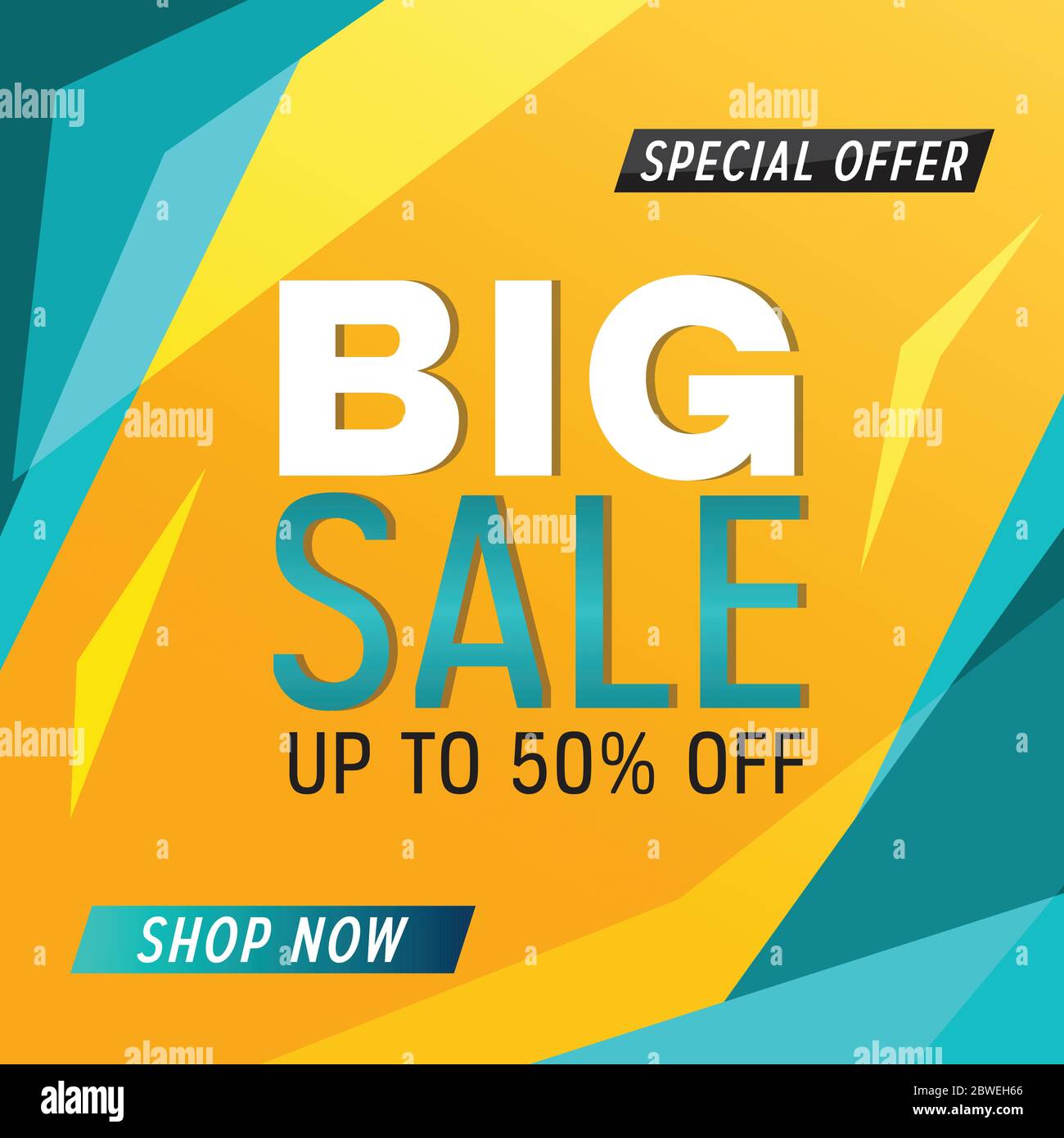 Big Sale Discount Offer Promotion App Banner Vector Illustration