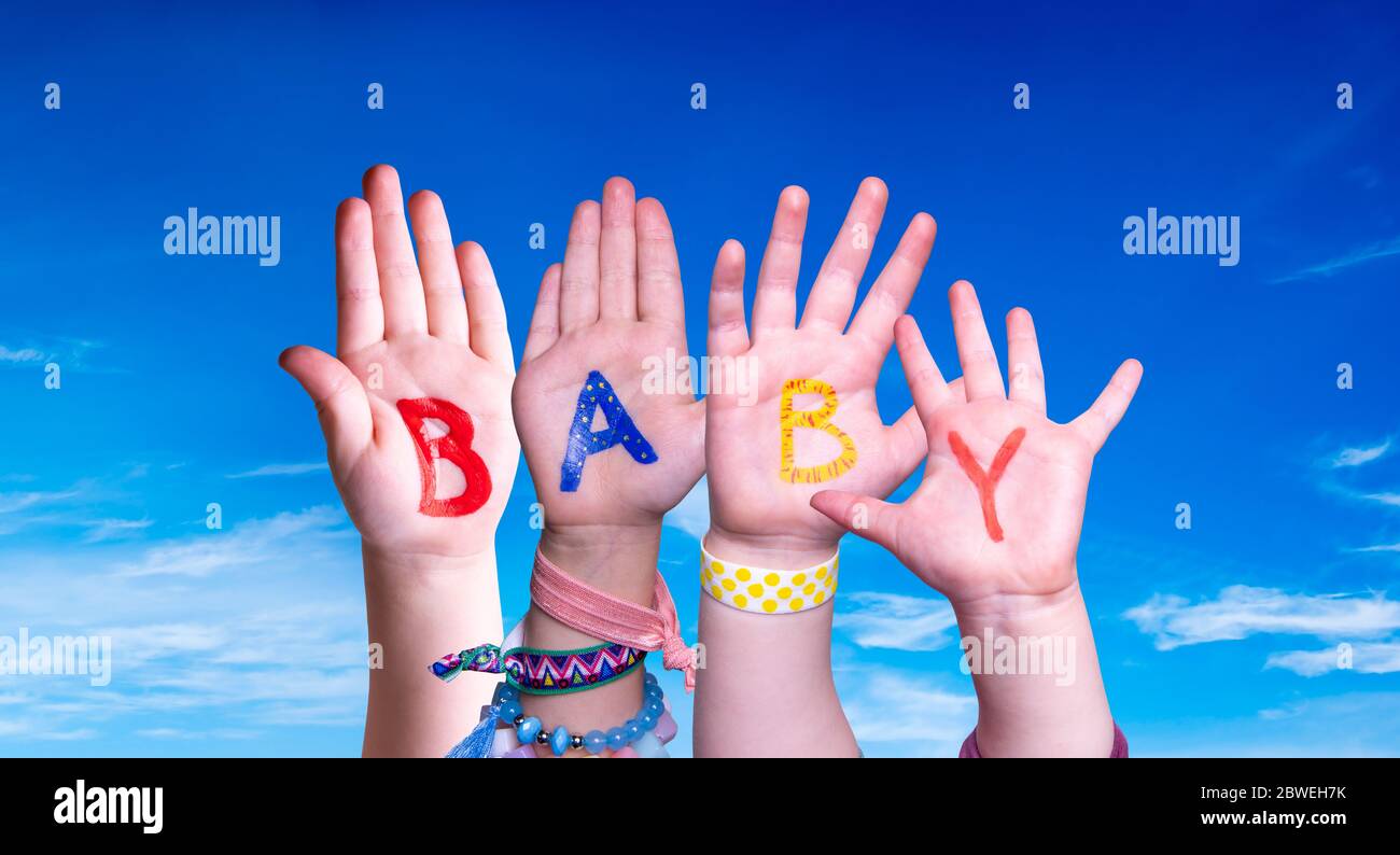 Word hands team people letters baby hi-res stock photography and images ...