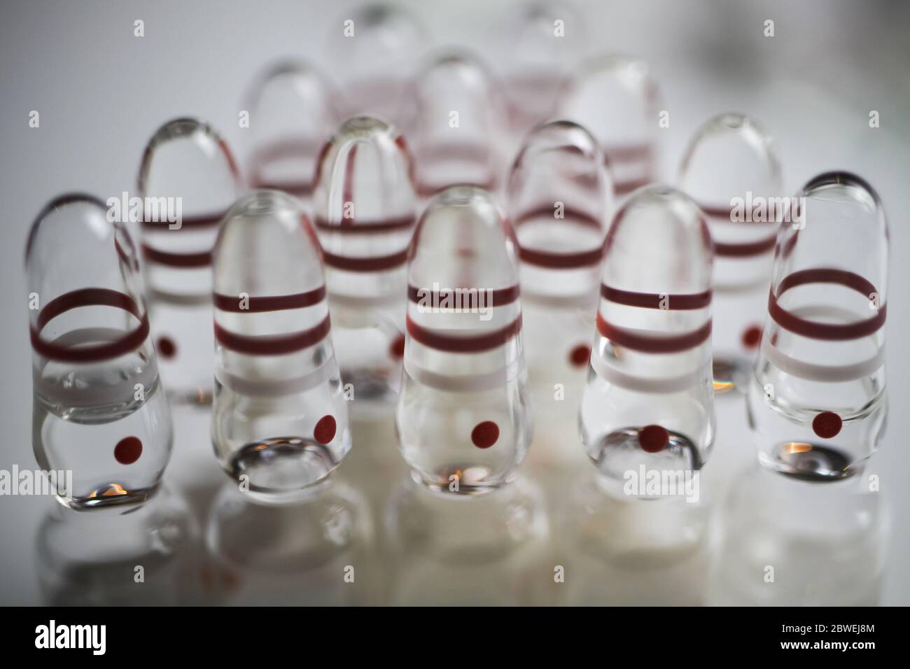Closeup of isolated group glass medication vials Stock Photo Alamy