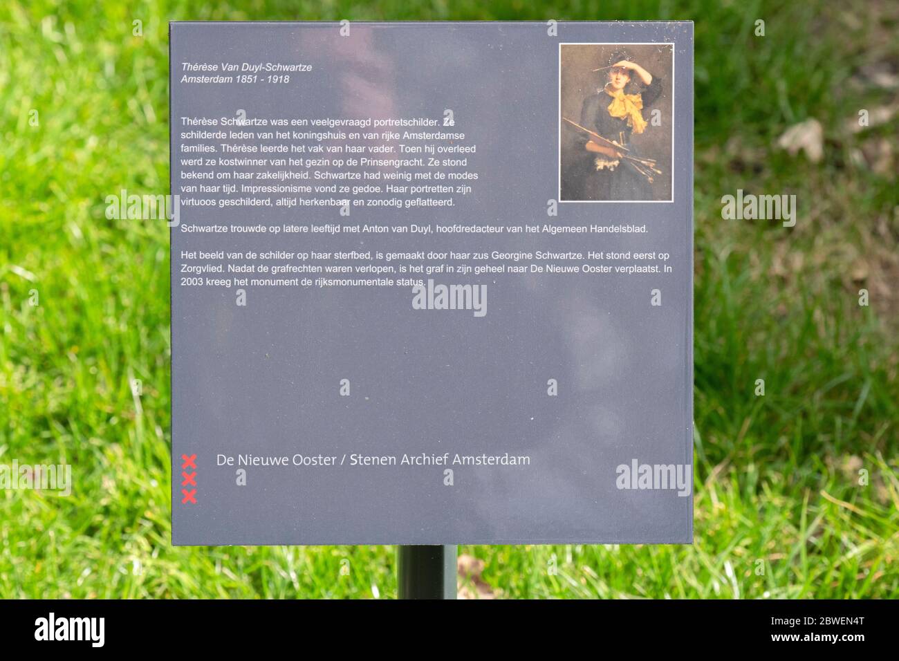 Billboard Grave Johannes Hermanus Albregt At The Nieuwe Ooster At Amsterdam The Netherlands 2020 Stock Photo