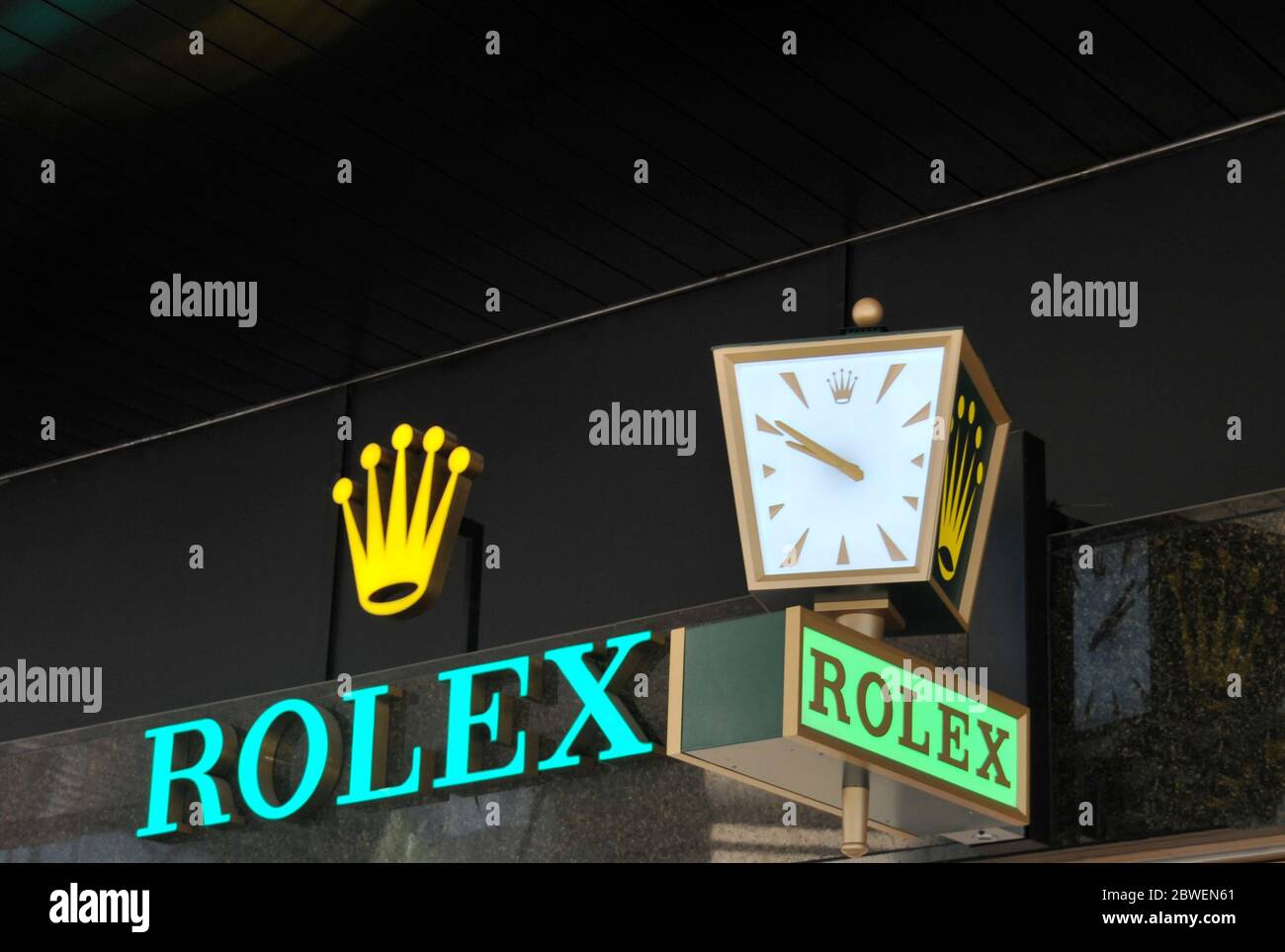 Rolex boutique, financial district, Hong Kong island, Chine Stock Photo