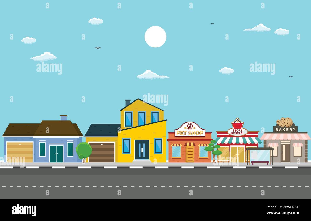 Small town barber shop Stock Vector Images - Alamy