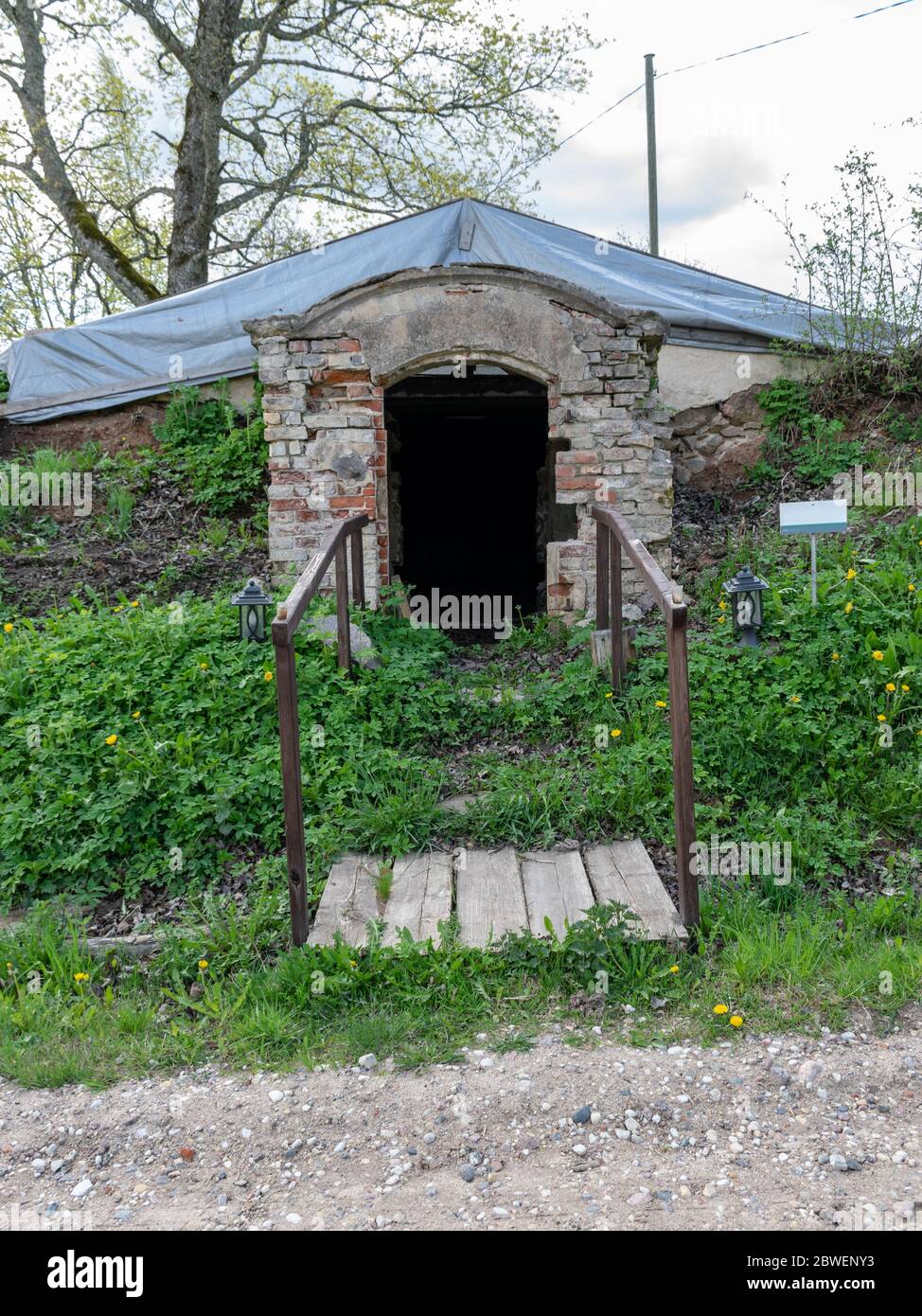 picture with entrance to the old wine cellar Stock Photo Alamy